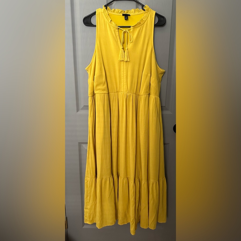 Torrid Midi Wash Gauze Tiered Dress
